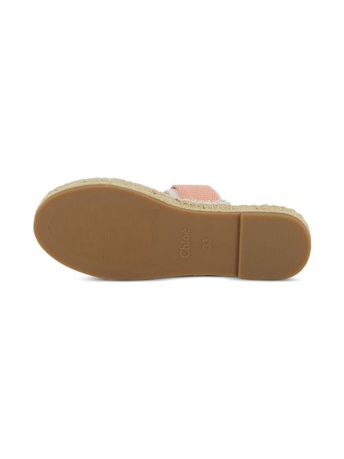 Ciabatte bambina Chloé rosa con fasce incrociate Chloe' Kids | C2088543A